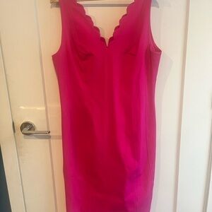 Banana Republic Fuchsia Scalloped Dress
